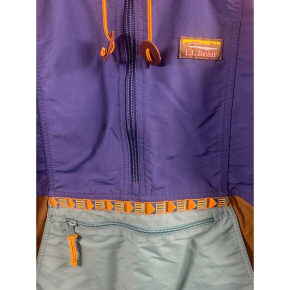 L.L.Bean Mountain Classic Anorak Color Block 1/2 Zip Jacket Women’s XS - Picture 6 of 7